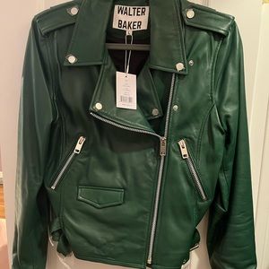 Ivy Green Lamb skin leather jacket by Walter Baker size large